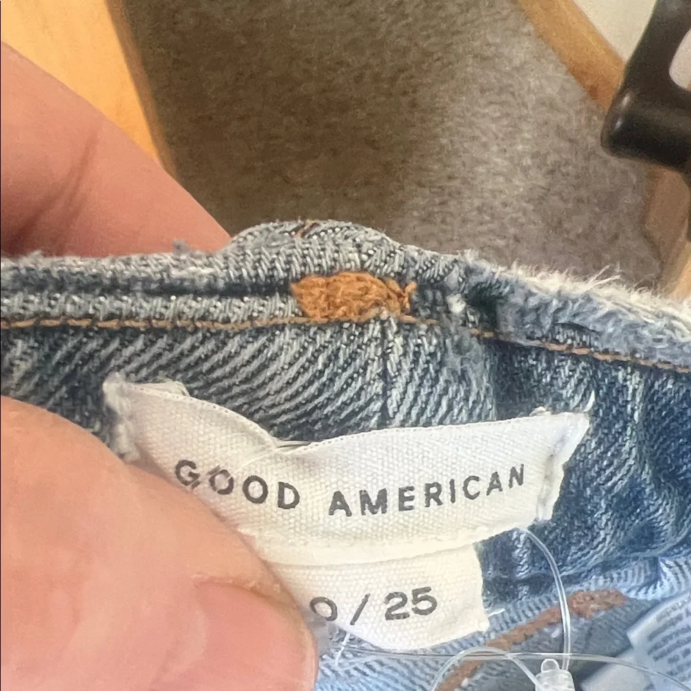 Good American Distressed Denim Jeans SZ 25 - Picture 2 of 9